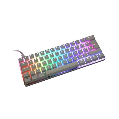 Image of Vortex VTG 6100W Pok3r White Case UK ISO Layout RGB Cherry MX Switch Brown