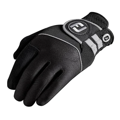 Image of FootJoy RainGrip Men&#039;s Golf Gloves Pair,Black,S