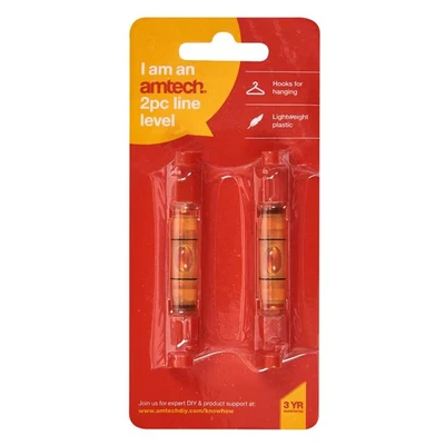 Image of Amtech P4820 Line Level, 2 Piece Impact Resistant Spirit Ideal for Bricklaying, Tiling, Plumbing and Guttering