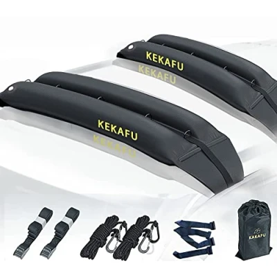 Image of Inflatable Roof Rack, Paddle Board Car Surf Bearing Capacity 177 Lb, 600D Oxford Fabric, Suitable For Kayak And Canoe,