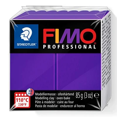 Image of STAEDTLER 8004 6 FIMO Professional Oven Hardening Polymer Modelling Clay, 85g Lilac (Single Block)