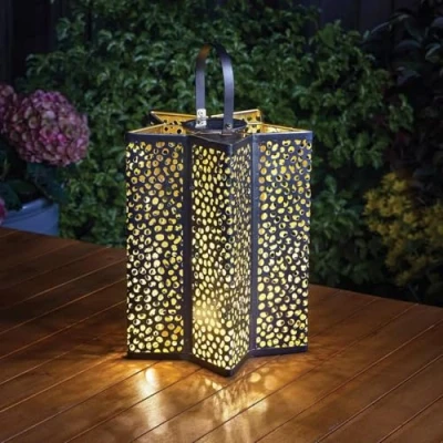 Image of Marco Paul Star Solar Lanterns for The Garden Large 24cm Lights Outdoor Waterproof Metal Light Decorative Ornaments Decoration Gardening Present, Patio, Balcony