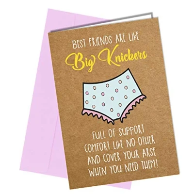 Image of RUDE FUNNY Best Friend BIRTHDAY Card Big Knickers cheeky humour Greeting #1452