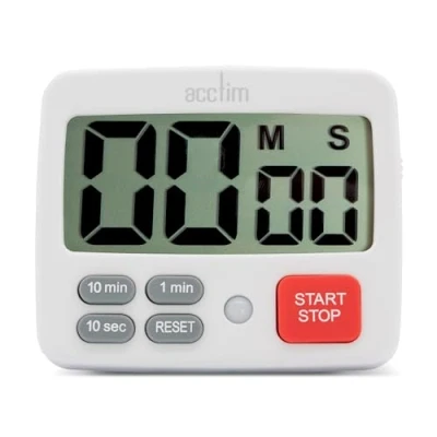 Image of Acctim Easy Timer White Digital Countdown Built in Stand Magnet and Hook