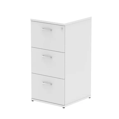 Image of Impulse Filing Cabinet 3 Drawer White I000193