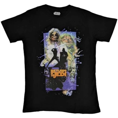 Image of Star Wars T Shirt Return of The Jedi Poster Official Mens Black L
