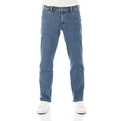 Image of Wrangler Men&#039;s Regular Fit Jeans, Darkstone, 40W / 32L