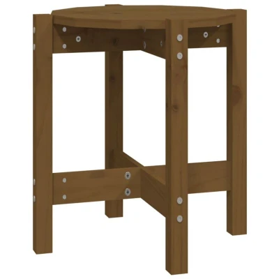 Image of vidaXL Coffee Table Honey Brown Ø 42.5x45 cm Solid Wood Pine
