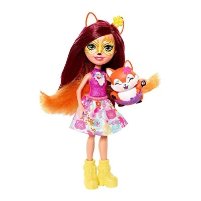 Image of Enchantimals FRH45 Playground Adventures Playset with Felicity Fox Doll and Flick Figure, Multi Colour