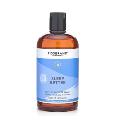 Image of Tisserand Aromatherapy Sleep Better Bath &amp; Shower Wash Lavender, Jasmine Sandalwood Essential Oils 100% Natural Pure 400ml