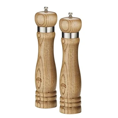 Image of Barbary &amp; Oak Hoxton Vintage Salt and Pepper Mill Set Ash Wood