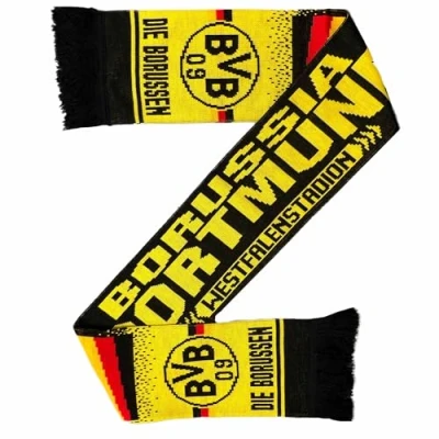 Image of GIFTS 4 ALL BVB Dortmund Football Fans Souvenir Scarf, Match Day Scarf