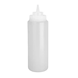 Image of Vogue Clear Wide Neck Squeeze Sauce Bottle 32oz