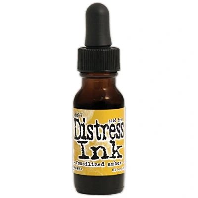 Image of Ranger Distress Pad Re Inker .5oz Fossilized Amber,