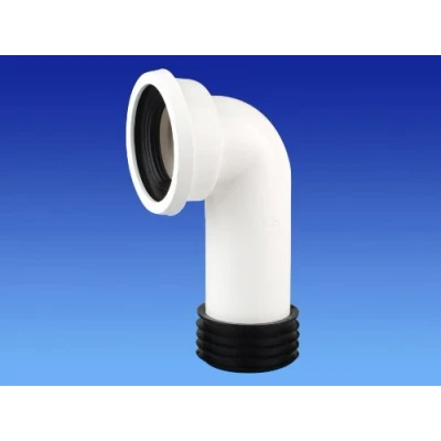Image of OSMA WC904 Easy Fit Pan Connector Style 90 deg 4&quot; (Standard Four Inch Toilet Outlet) Loo, Bog, Cistern, WC