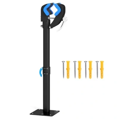 Image of HOMCOM Bike Repair Stand, Wall Mount Bicycle Rack with Adjustable Clamp, Maintenance for Road Mountain Bike, Workstand Home Garage or Workshop