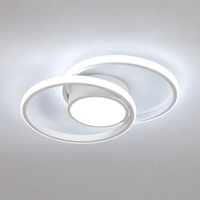 Image of Comely LED Ceiling Lights, 42W 4800LM Lighting Fixture, Dia 40cm Round Modern Design for Hallway Balcony Bedroom Corridor, Cold White 6500K