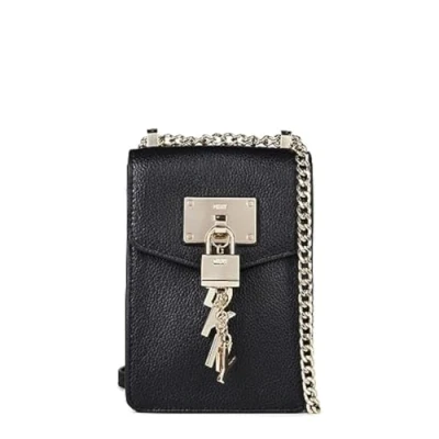 Image of DKNY Women&#039;s N/S Crossbody, Black/Gold Elissa Small, One Size