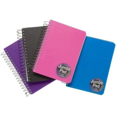 Image of Tiger Jumbo A6 TWire 200 Sheet NoteBook Pack of 2 Assorted Colour