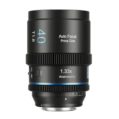 Image of SIRUI 40mm T1.8 1.33X Anamorphic Lens, S35 Autofocus Lens for E Mount Cameras, A6500, A6700, FX3/30, ZV Series, A7 A9/9II (Blue Flare)