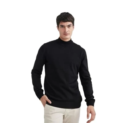 Image of DeFacto Men&#039;s B7851ax T Shirt, Black, XL