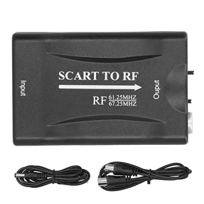 Image of Heayzoki SCART to For RF Video Adapter 67.25Mhz/61.25Mhz Output Converter TV Box,SCART DVD/TV Box/Network Box/Game Console