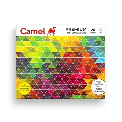 Image of Camlin Kokuyo Premium Poster Color 15Ml Each, 20 Shades