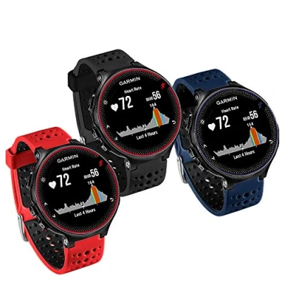 Image of FunBand Compatible with Garmin Forerunner 235 Strap, Soft Silicone Replacement Wristbands for 235/235 Lite/220/230/620/630/735XT/Approach S20/S5/S6 Smart Watch
