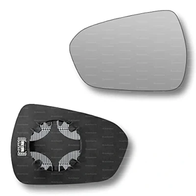 Image of Less4spares Replacement Wing Mirror Glass Left Compatible with Ford Mondeo 2014 2022 CLIP ON Passnager Near Side N/S Heated Convex