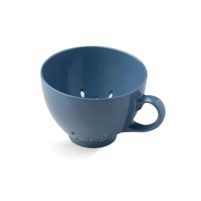 Image of Zeal Berry Colander Cup, Small Hand held Cup Shape Melamine Strainer/Sieve, for Washing &amp; Draining Fruits, and Berries (10cm) Provence Blue