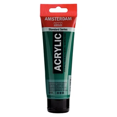 Image of Amsterdam Standard Series Acrylic Tube 120 ml Permanent Green Deep 619 (17096192)