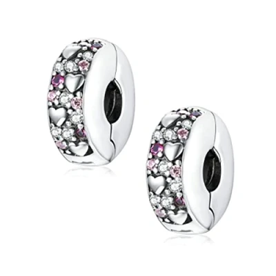 Image of YaShuo Jewellery I Love You Forever Heart Key Charm Bead Fits Pandora 925 Sterling Silver, All, (C772)