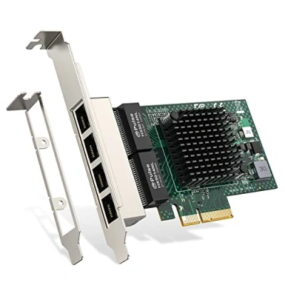 Image of EDUP Gigabit Quad Port Ethernet Server Adapter NetXtreme BCM5719 RJ45 Network Card PCI Express 1000M NIC with Low Profile for Windows Server/Linux/Ubuntu/Freebsd/VMware ESX