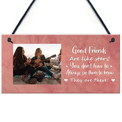 Image of RED OCEAN Friendship Sign For Best Friend Personalised Plaque Gift Birthday Christmas Thank You