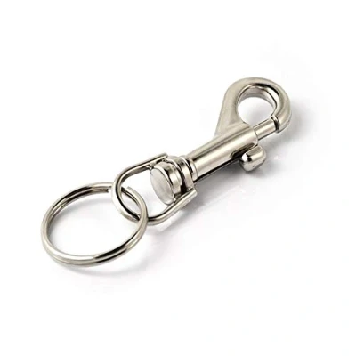 Image of AYOMI Bolt Snap,Belt Clip Key Chain Ring Stainless Steel Swivel Eye Lobster Clasp Hook Keychains, Pet Leashes（4PCS Included）