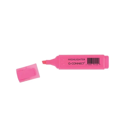 Image of Q Connect Pink Highlighter Pen (10 Pack) KF01112