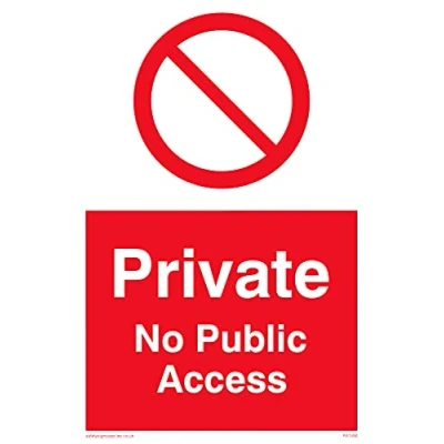 Image of Pack of five Private No Public Access Sign 100x150mm A6P