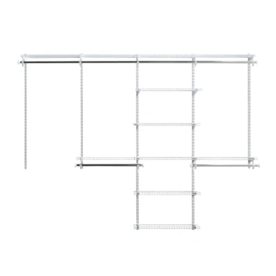 Image of Rubbermaid Configurations Closet Shelves &amp; Hanging Kit, 48 Inch, White, Custom Pantry Organizer and Storage/Clothes Rack for Home/Laundry/Bathroom/Mudroom/Pantry/Linen