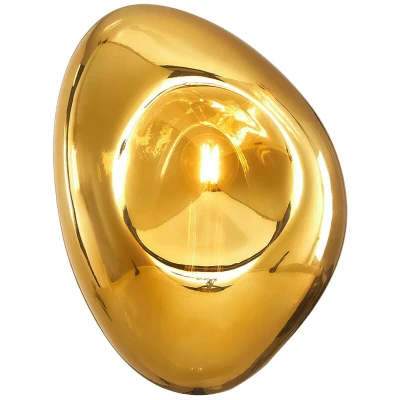 Image of Mabell Modern Wall Lamp Gold, Glass Shade