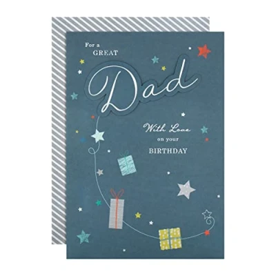 Image of Hallmark Birthday Card for Dad 3D Text Design