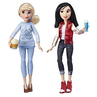 Image of Disney Princess Ralph Breaks The Internet Movie Dolls, Cinderella &amp; Mulan Dolls with Comfy Clothes Accessories