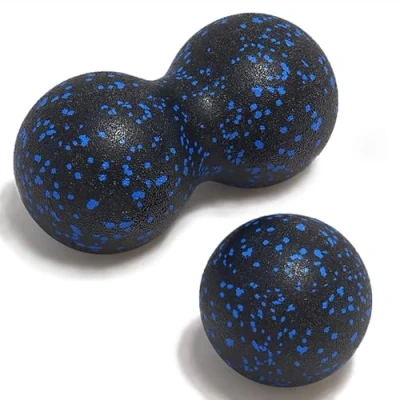 Image of Set of 2 Self Massage Ball, Duo Small Self, Peanut Fascia Ball Set, Lacrosse Muscle Roller for Spine, Training, Acupressure Plantar Fasciitis