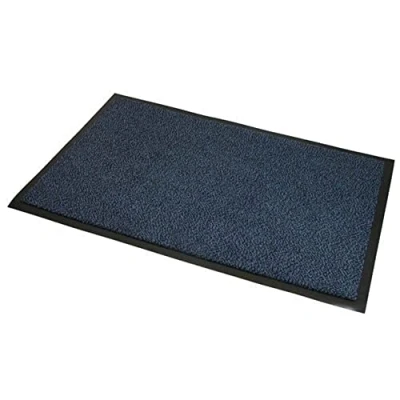 Image of JVL Blue Black Heavy Duty Barrier Door Floor Mat 60 x 150 cm
