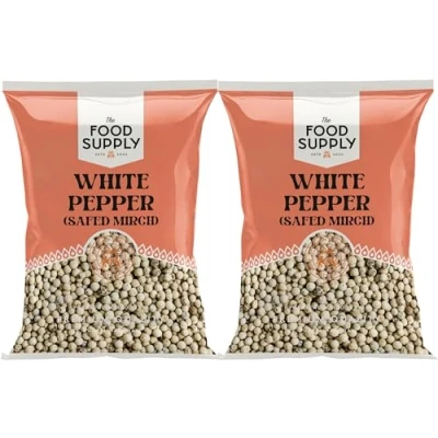 Image of White Pepper Whole 2x100g Finest Premium Quality 100% All Natural No additives or preservatives