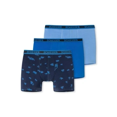 Image of Schiesser Boys&#039; 3 Pack Underwear Boxer Shorts 95/5 Organic Cotton Size 92 to 140