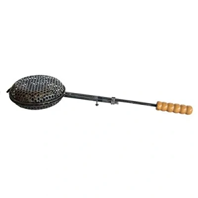 Image of Iron Chestnut Pan with Wooden Handle