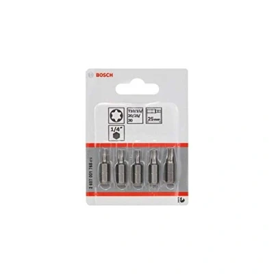 Image of Bosch 2607001768 25 mm Screwdriver Bit (Pack of 5)