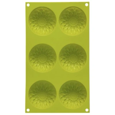 Image of Premier Housewares 804999 6 Sunflower Cake Mould Tray Lime Green, H3 x W30 D17cm