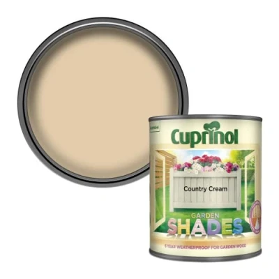 Image of Cuprinol Garden Shades Exterior Woodcare, Country Cream, 1 Litre