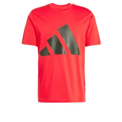 Image of adidas Sportswear Essentials BIG LOGO Single Print Tshirt Pure ruby black, Men&#039;s, Size: Medium, black